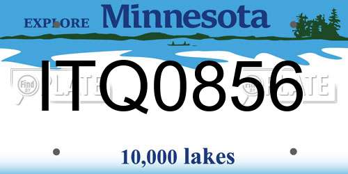 ITQ0856 Minnesota License Plate