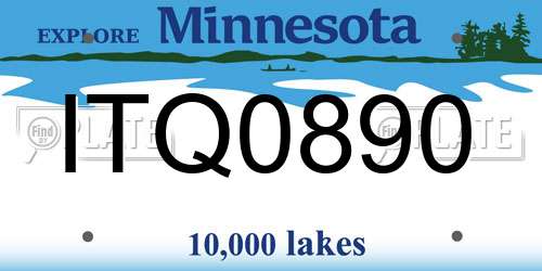 ITQ0890 Minnesota License Plate