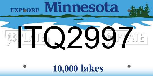 ITQ2997 Minnesota License Plate