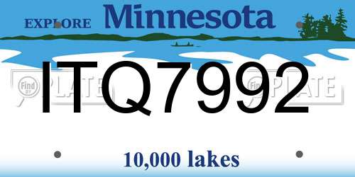 ITQ7992 Minnesota License Plate