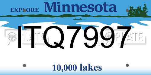 ITQ7997 Minnesota License Plate