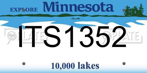 ITS1352 Minnesota License Plate