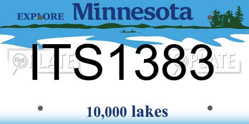ITS1383 Minnesota License Plate