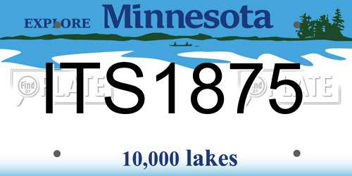 ITS1875 Minnesota License Plate