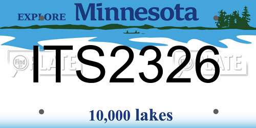 ITS2326 Minnesota License Plate