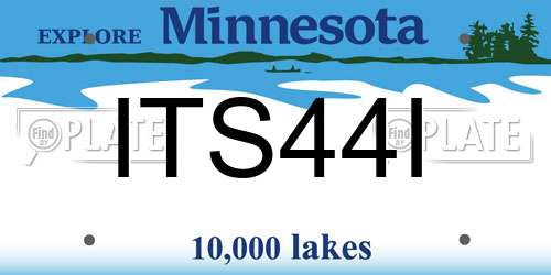 ITS44I Minnesota License Plate