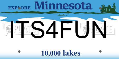 ITS4FUN Minnesota License Plate