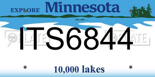 ITS6844 Minnesota License Plate