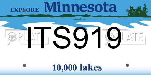 ITS919 Minnesota License Plate