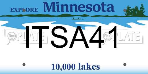ITSA41 Minnesota License Plate