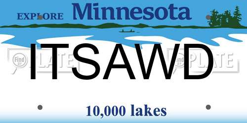ITSAWD Minnesota License Plate