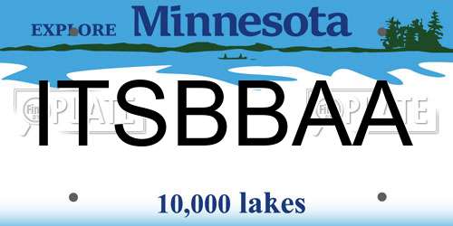 ITSBBAA Minnesota License Plate
