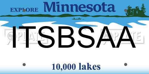ITSBSAA Minnesota License Plate