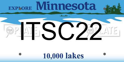 ITSC22 Minnesota License Plate