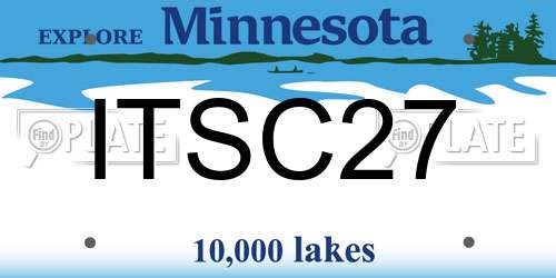ITSC27 Minnesota License Plate