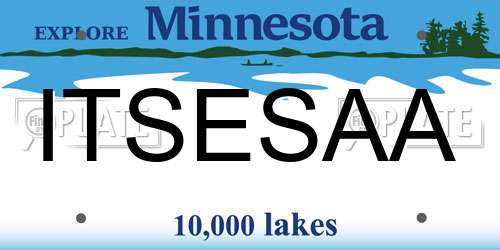 ITSESAA Minnesota License Plate