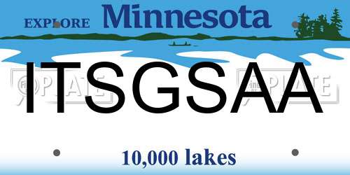 ITSGSAA Minnesota License Plate