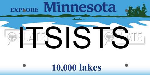 ITSISTS Minnesota License Plate