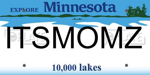 ITSMOMZ Minnesota License Plate