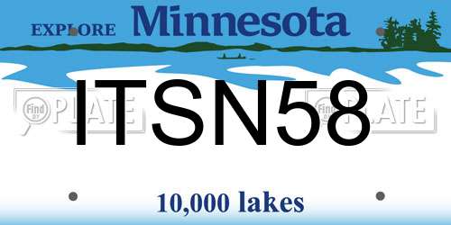 ITSN58 Minnesota License Plate