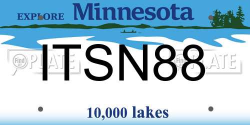 ITSN88 Minnesota License Plate