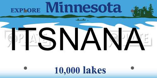 ITSNANA Minnesota License Plate