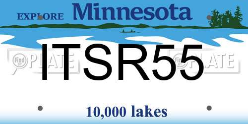 ITSR55 Minnesota License Plate