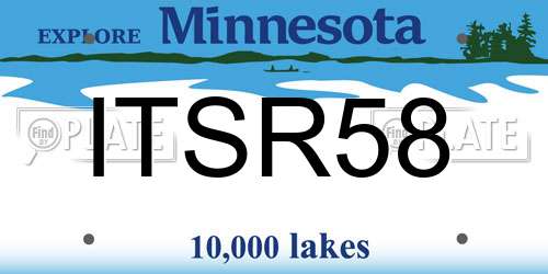 ITSR58 Minnesota License Plate