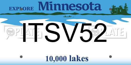 ITSV52 Minnesota License Plate
