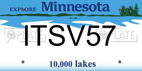 ITSV57 Minnesota License Plate