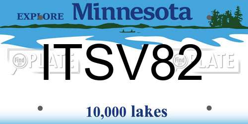 ITSV82 Minnesota License Plate