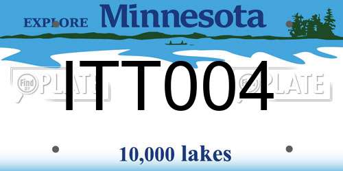 ITT004 Minnesota License Plate