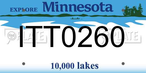ITT0260 Minnesota License Plate