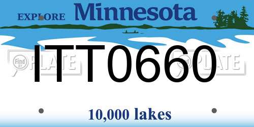 ITT0660 Minnesota License Plate