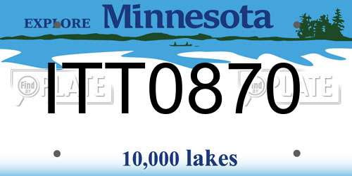 ITT0870 Minnesota License Plate