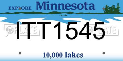 ITT1545 Minnesota License Plate
