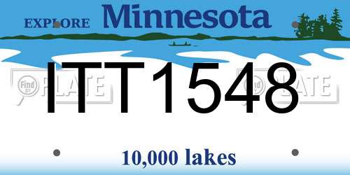 ITT1548 Minnesota License Plate