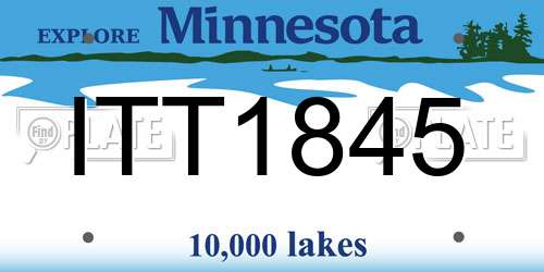 ITT1845 Minnesota License Plate
