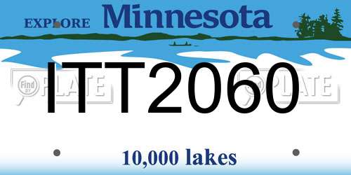 ITT2060 Minnesota License Plate