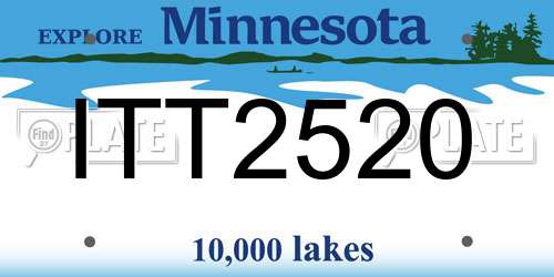 ITT2520 Minnesota License Plate