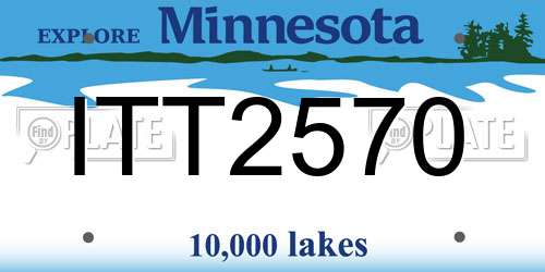 ITT2570 Minnesota License Plate