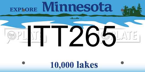 ITT265 Minnesota License Plate