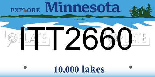 ITT2660 Minnesota License Plate