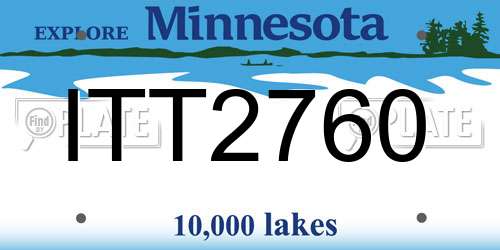 ITT2760 Minnesota License Plate