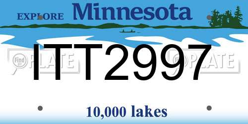 ITT2997 Minnesota License Plate