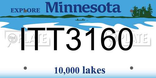 ITT3160 Minnesota License Plate