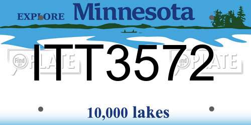 ITT3572 Minnesota License Plate