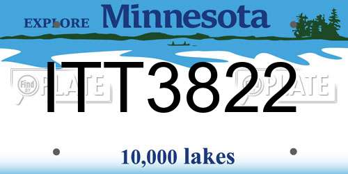 ITT3822 Minnesota License Plate