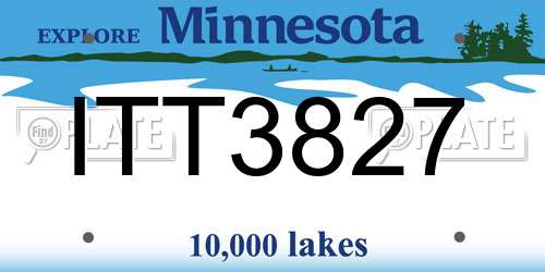 ITT3827 Minnesota License Plate