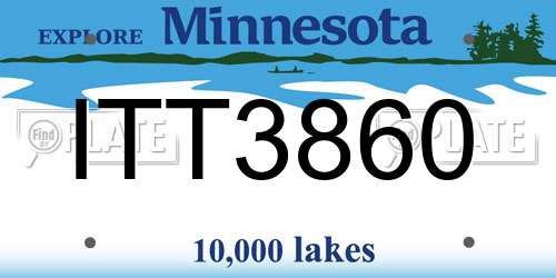 ITT3860 Minnesota License Plate